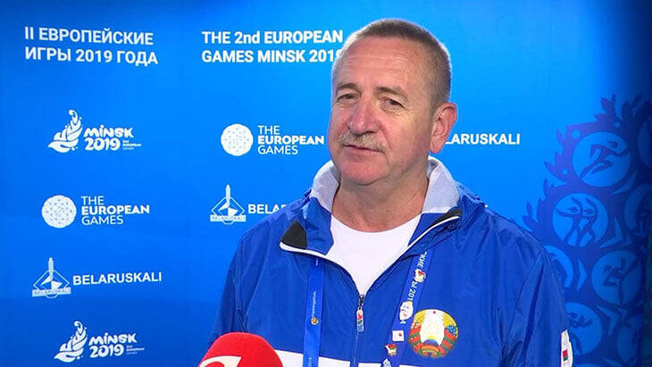 Trener białoruskiej kadry lekkoatletycznej Jurij Mojsewicz