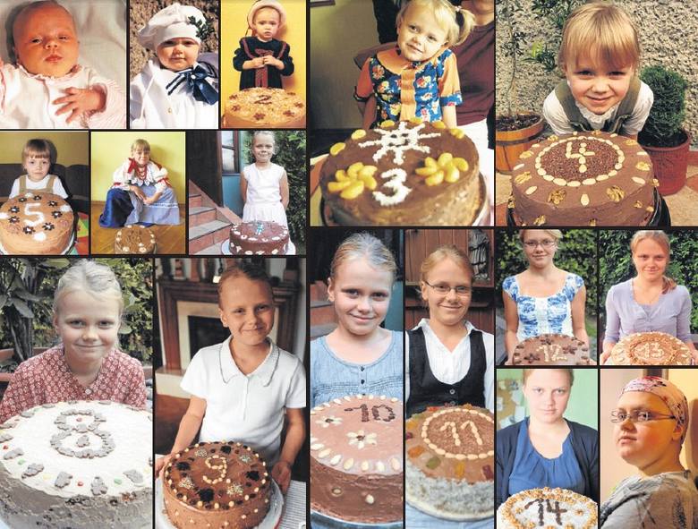 Oto kolaż zdjęć, które Marek Szołtysek robił swojej córce w każde kolejne urodziny, od 1999 roku po piętnaste urodziny w 2014. 