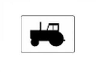 T-23c     tabliczka wskazująca ciągniki rolnicze i pojazdy wolnobieżne