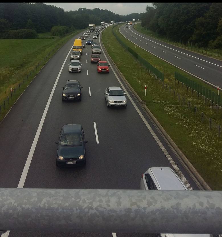 Wczorajszy korek na A1 w stronę Gdańska