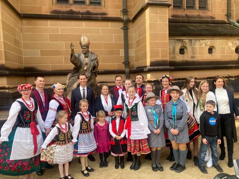 Uroczystości w Katedrze w Sydney, związane z obchodami 50. rocznicy nawiązania stosunków dyplomatycznych pomiędzy Polską i Australią