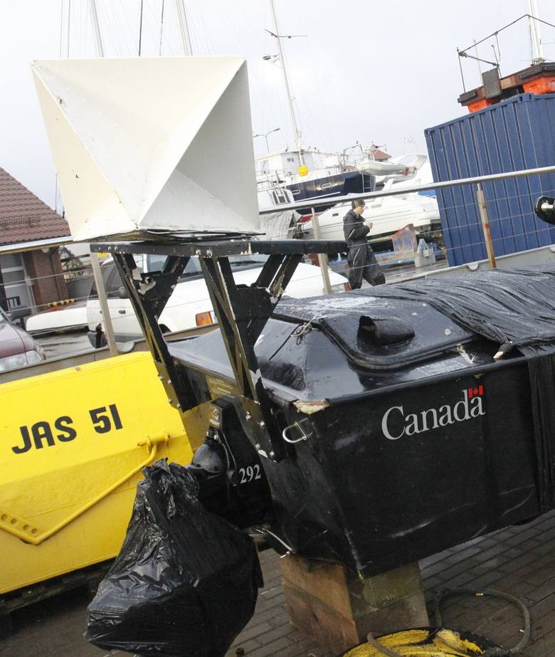 Kanadyjska wojskowa łódź sterowana - Humpback USV w porcie Jastarnia