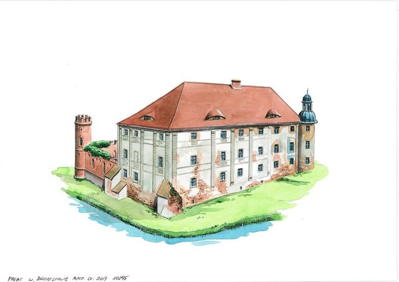 Zamek w Broniszowie - to jeden z wielu rysunków R. Jurgi opublikowanych przez GL