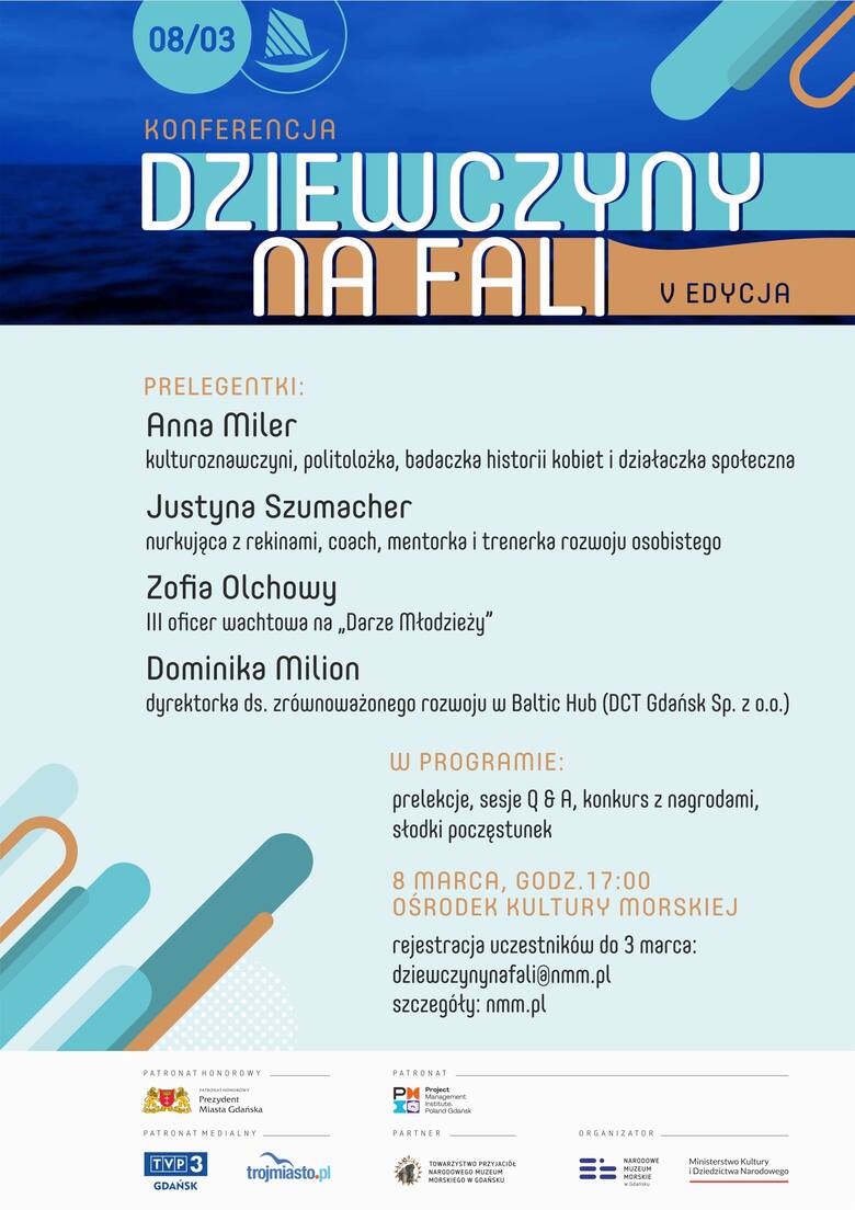 Piąta edycja wydarzenia "Dziewczyny na fali" w Narodowym Muzeum Morskim w Gdańsku
