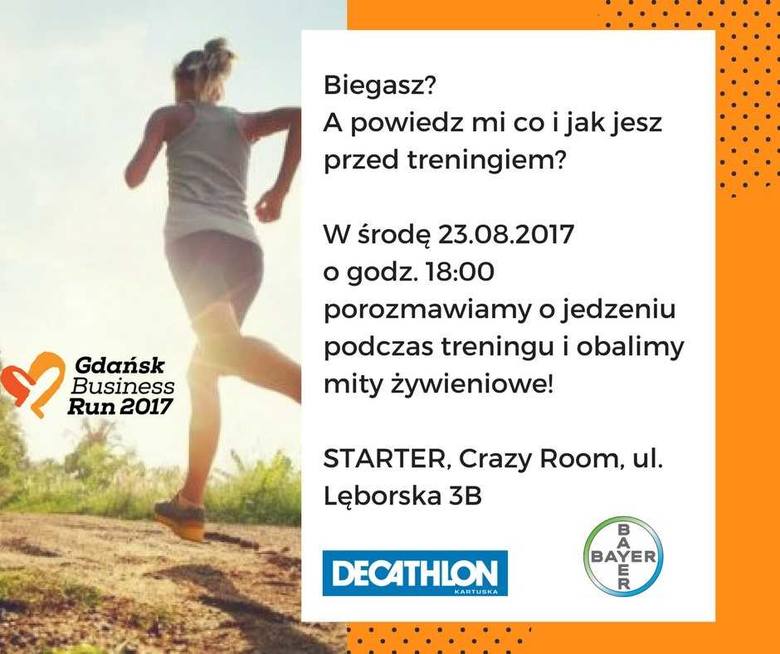Spotkanie dla biegaczy w Gdańsku. Mity żywieniowe i zdrowe odżywianie przy bieganiu 