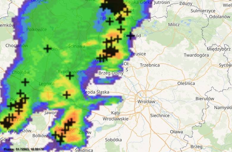 Burza we Wrocławiu i załamanie pogody (OSTRZEŻENIE METEO, GDZIE JEST BURZA, RADAR BURZOWY)