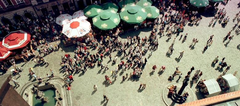 Stary Rynek w Poznaniu w 2000 roku.