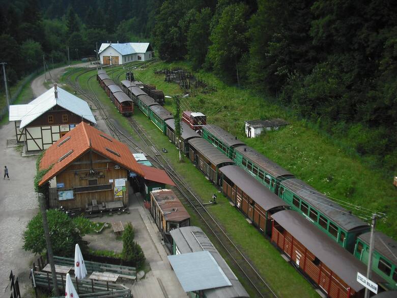 Stacja Bieszczadzkiej Kolejki Leśnej w Majdanie. Zdjęcie na licencji CC BY-SA 3.0 PL.