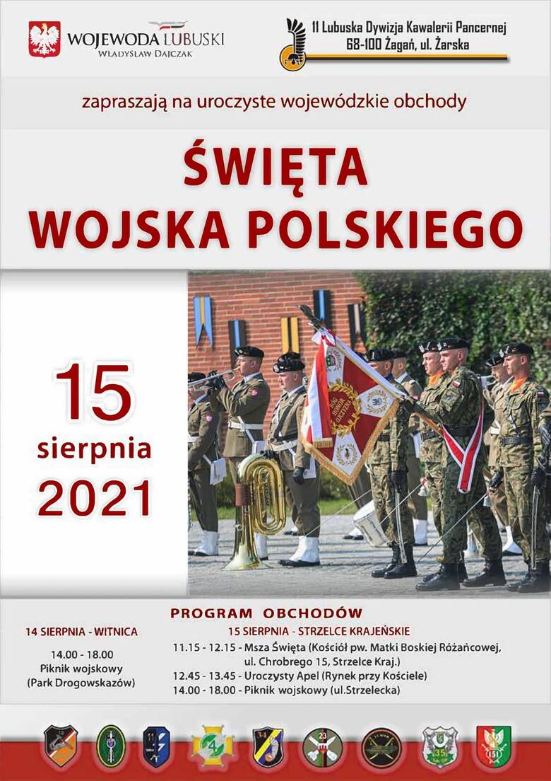 Święto Wojska Polskiego w Lubuskiem. Będzie uroczysty apel i żołnierski festyn 