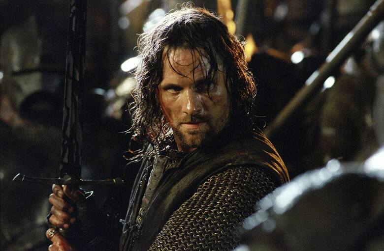 Viggo Mortensen w roli Aragorna z trylogii „Władca Pierścieni”