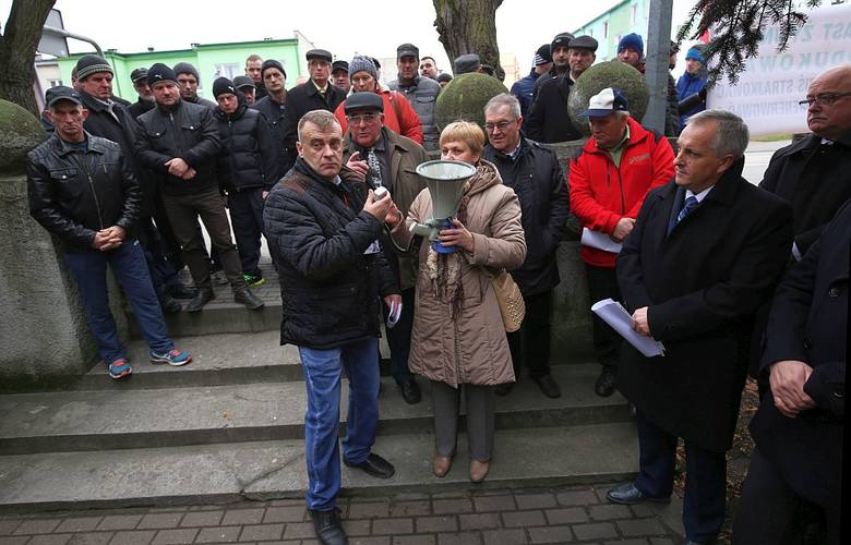 Protest rolników w Sępólnie.