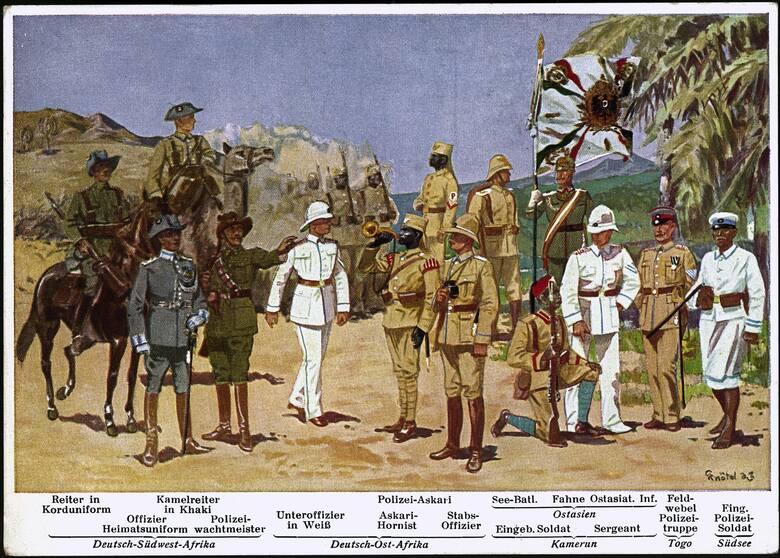 Schutztruppen (oddziały ochronne) były główną siłą zbrojną w niemieckich koloniach w Afryce.