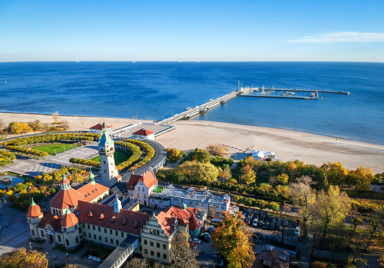 Jesienny widok na polskie morze