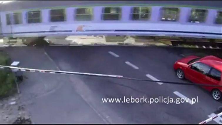Wypadek na przejeździe pod Lęborkiem
