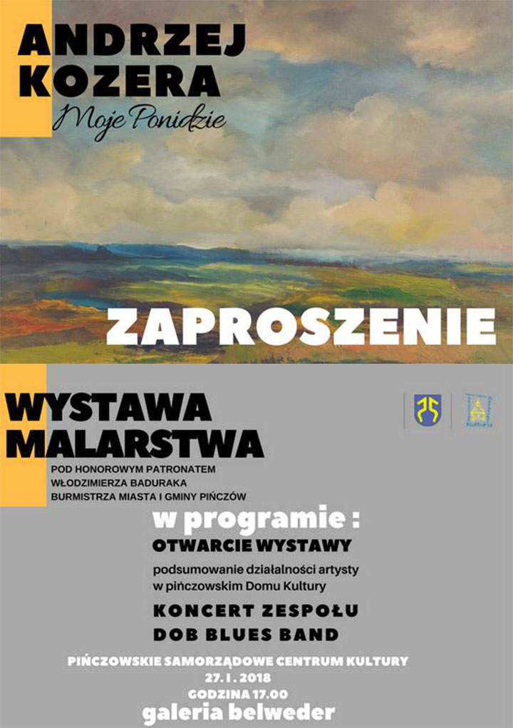 Wystawa malarstwa Andrzeja Kozery w Pińczowskim Samorządowym Centrum Kultury