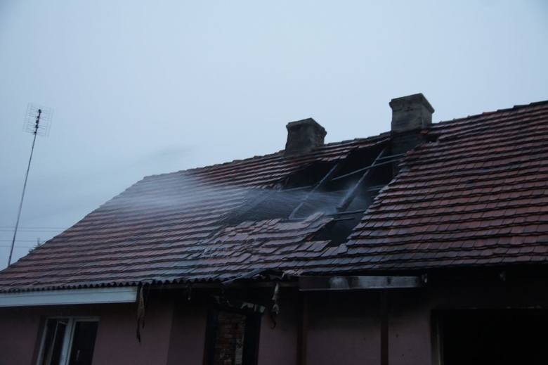 Pożar domu w Przyborowie