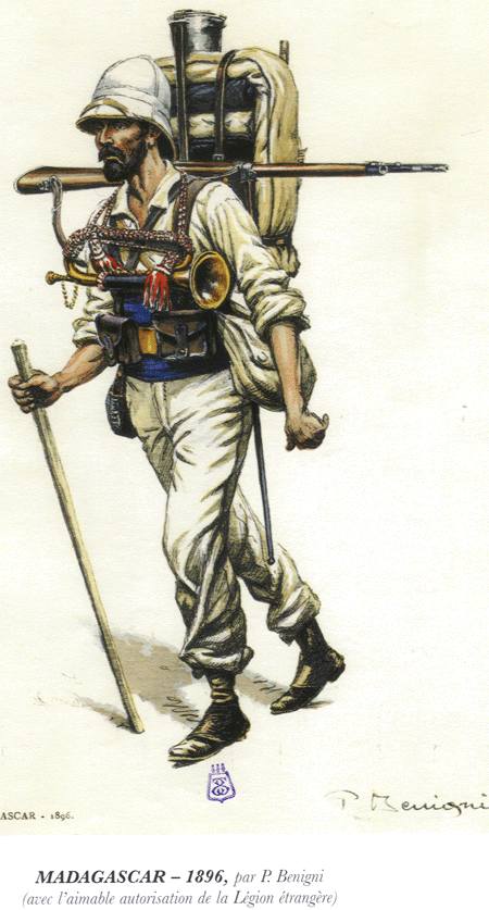 Legionista z końca XIX w, w mundurze kolonialnym