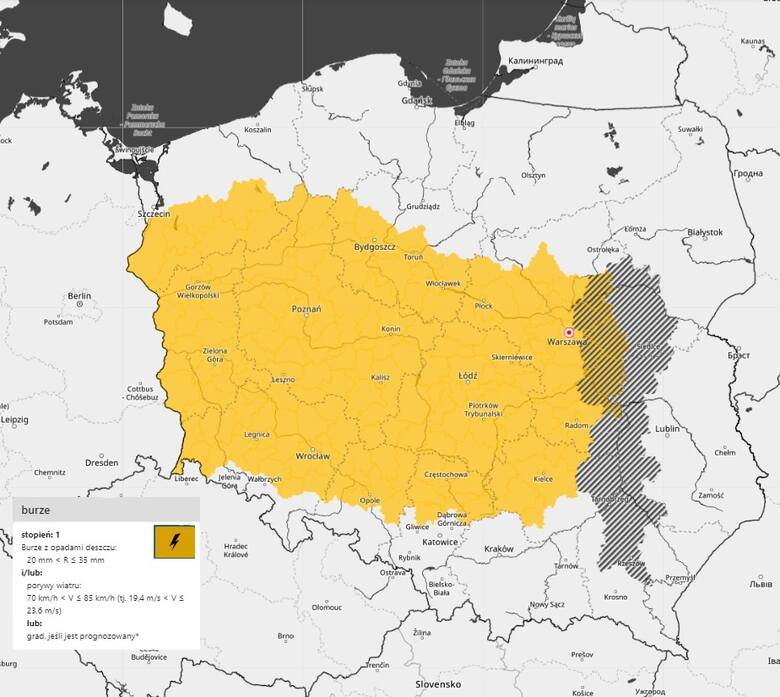 Nad Polską przetoczą się burze! Wydano ostrzeżenia pierwszego stopnia dla 10 województw