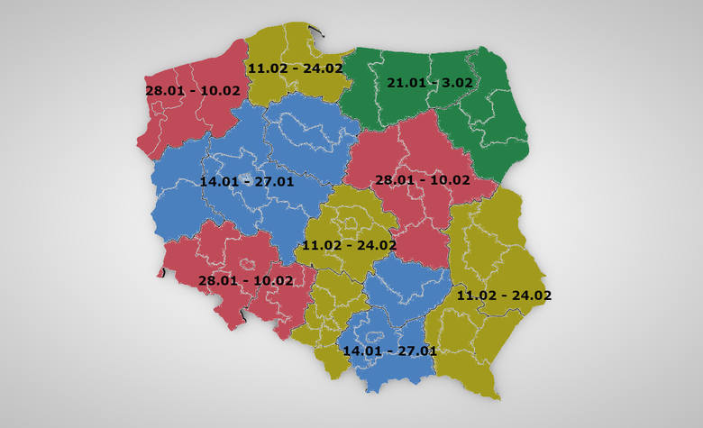 Ferie zimowe 2019. Kiedy wypadają ferie zimowe w województwach w Polsce? [TERMINY, DATY, FERIE ZIMOWE 2019]