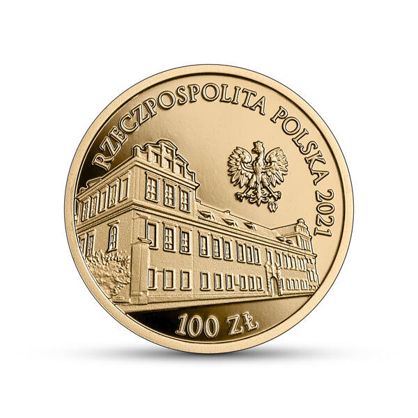 Złota moneta "Pałac Biskupi w Krakowie" - o nominale 100 zł - została wyemitowana w nakładzie 1200 sztuk