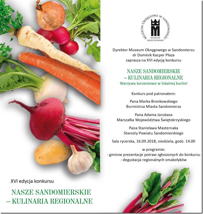 Szesnasta edycja konkursu kulinarnego „Nasze sandomierskie – kulinaria regionalne” już w niedzielę, 16 września na sandomierskim Zamku