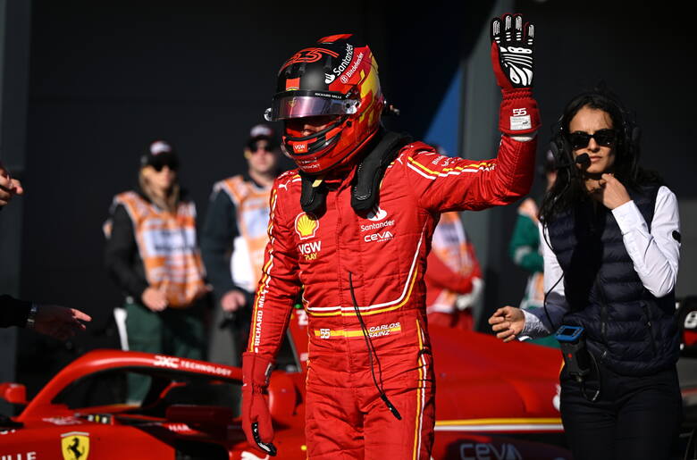 Zwycięzca trzeciego tegorocznego Grand Prix Formuły 1 Hiszpan Carlos Sainz (Ferrari)
