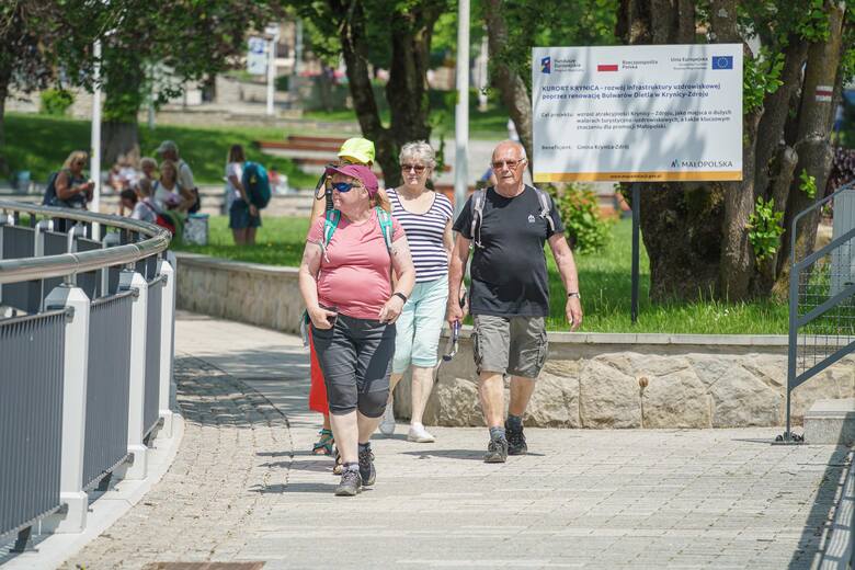 Ruch turystyczny w Krynicy-Zdroju w pierwszym tygodniu wakacji był duży, choć gości w większości skupili się w miejscach, gdzie odbywał się Igrzyska