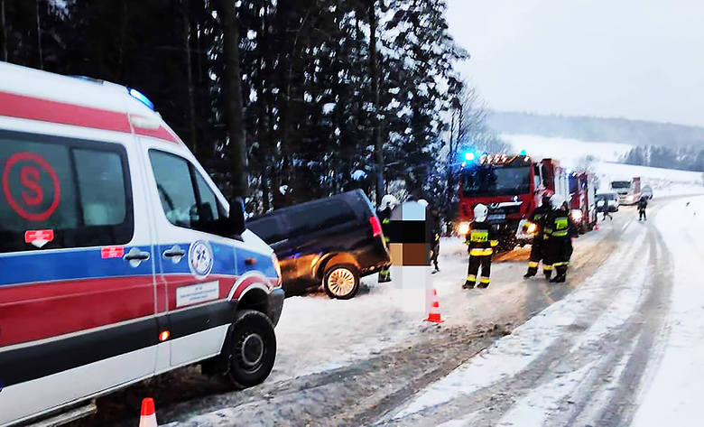 Muszynka. Wypadek na drodze do granicy ze Słowacją