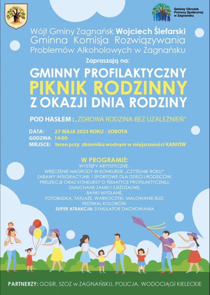 Piknik Rodzinny z okazji Dnia Rodziny w Kaniowie w gminie Zagnańsk. Jakie atrakcje czekają na mieszkańców?