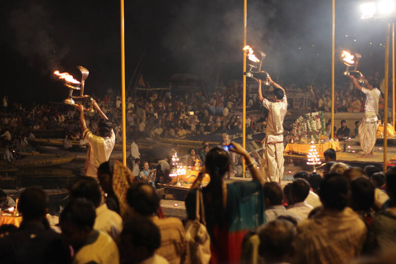 Święto Diwali w Waranasi