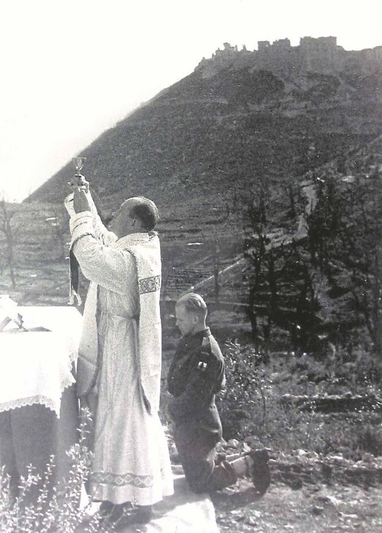 Msza św. po zwycięstwie pod Monte Cassino w maju 1944 roku