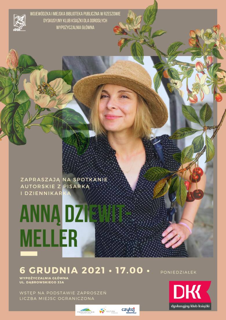 Wojewódzka i Miejska Biblioteka Publiczna w Rzeszowie zaprasza na spotkanie autorskie z Anną Dziewit-Meller