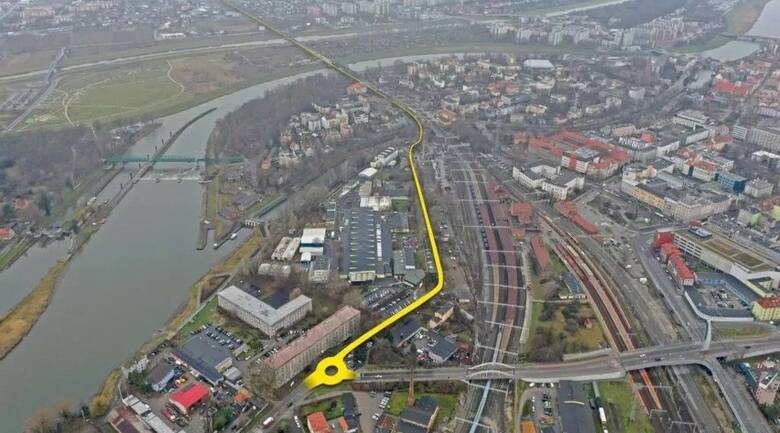 Koncepcja trasy średnicowej w Opolu zakłada, że będzie się ona rozpoczynać w okolicy Bursy na ul. Struga, następnie przecinać Pasiekę, by skończyć się