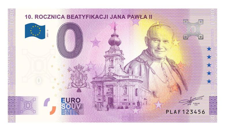 Banknot euro z Janem Pawełm II