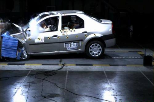 Fot. Euro –NCAP: W kategorii ochrona pasażerów siedzących w aucie Dacia Logan uzyskała 3 gwiazdki na 5 możliwych. Bezpieczeństwo nie zawsze zależy od