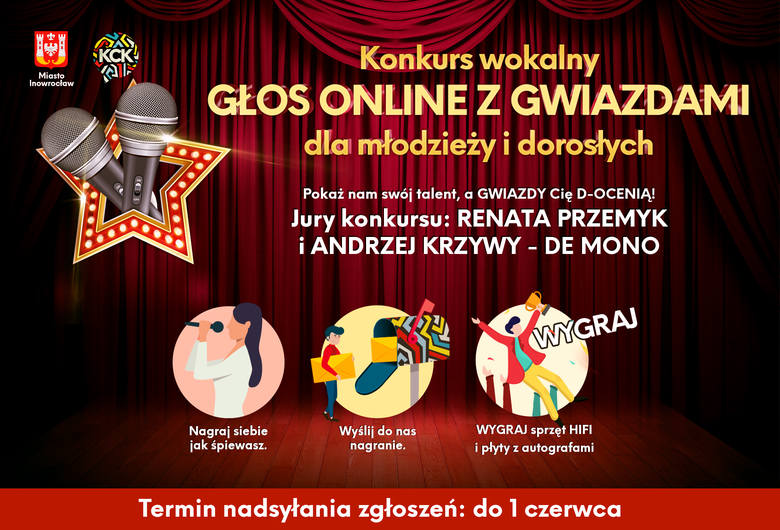 „Głos online z gwiazdami”. Wyślij film jak śpiewasz, w jury Renata Przemyk i Andrzej Krzywy