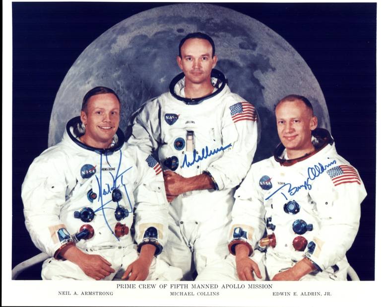 Członkowie misji (od lewej): Neil Armstrong, Michael Collins, Edwin Aldrin.
