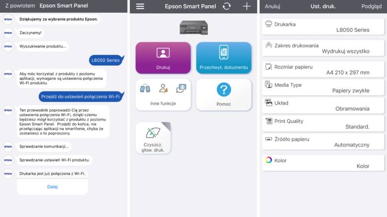 Aplikacja Epson Smart Panel