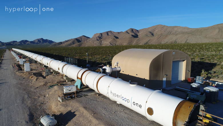 Testy hyperloop one na specjalnym torze w Stanach Zjednoczonych