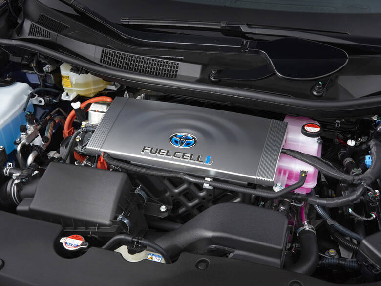 Toyota Mirai Mirai to pierwszy w świecie seryjny sedan zasilany wodorowymi ogniwami paliwowymi.  Wytwarzając prąd w zachodzącej w ogniwach paliwowych