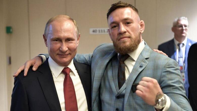 Prezydent Rosji, Władimir Putin i irlandzki wojownik MMA, Conor McGregor
