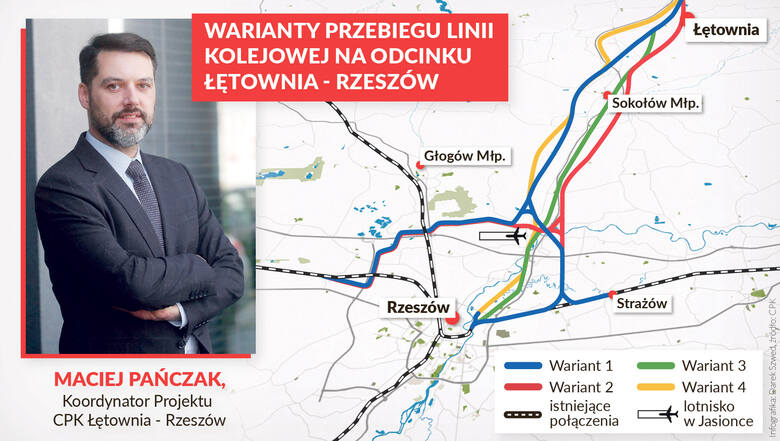 Z czterech wariantów nowej linii kolejowej Łętownia - Rzeszów, ma zostać wybrany najbardziej optymalny. Wiemy już, że zrezygnowano z tzw. łącznika kolejowego