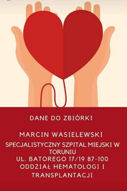 Potrzebna krew dla policjanta z Bydgoszczy, 21-letniego Marcina Wasielewskiego