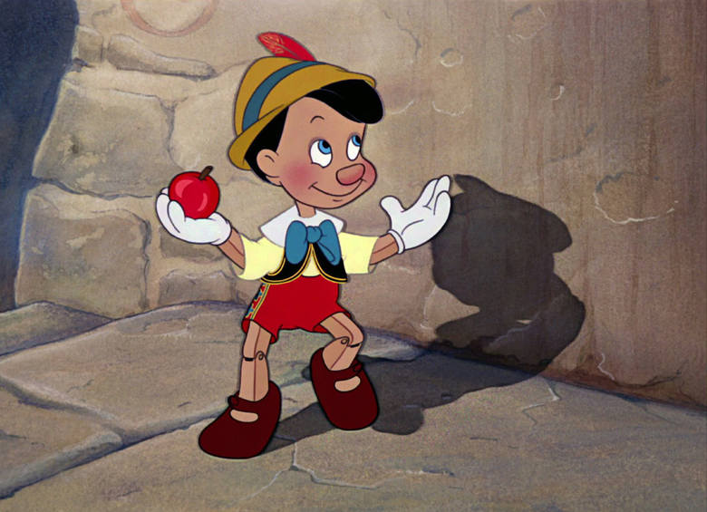 Pinokio - kadr z filmu Disneya z 1940 r.