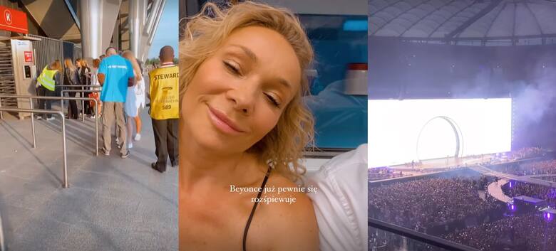 Sonia Bohosiewicz na koncercie Beyonce na Stadionie Narodowym w Warszawie.