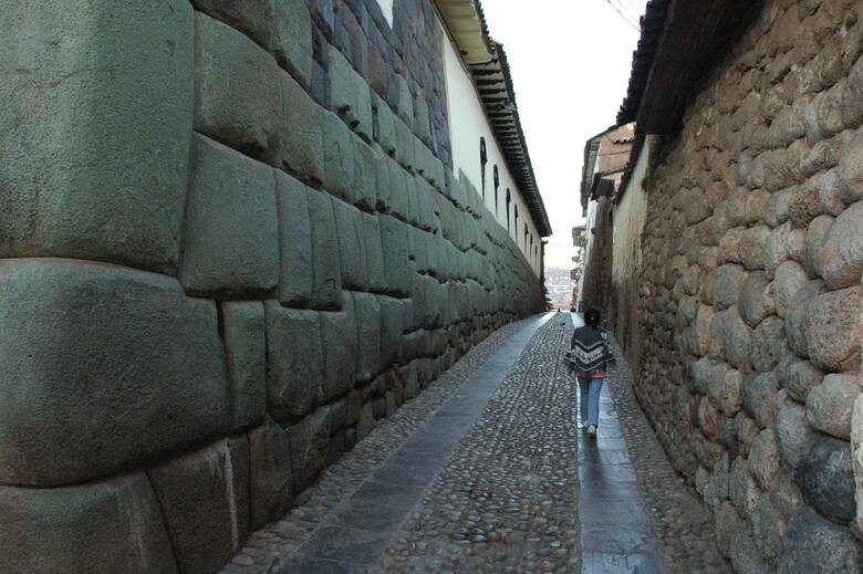 Inkaskie mury w mieście Cuzco.