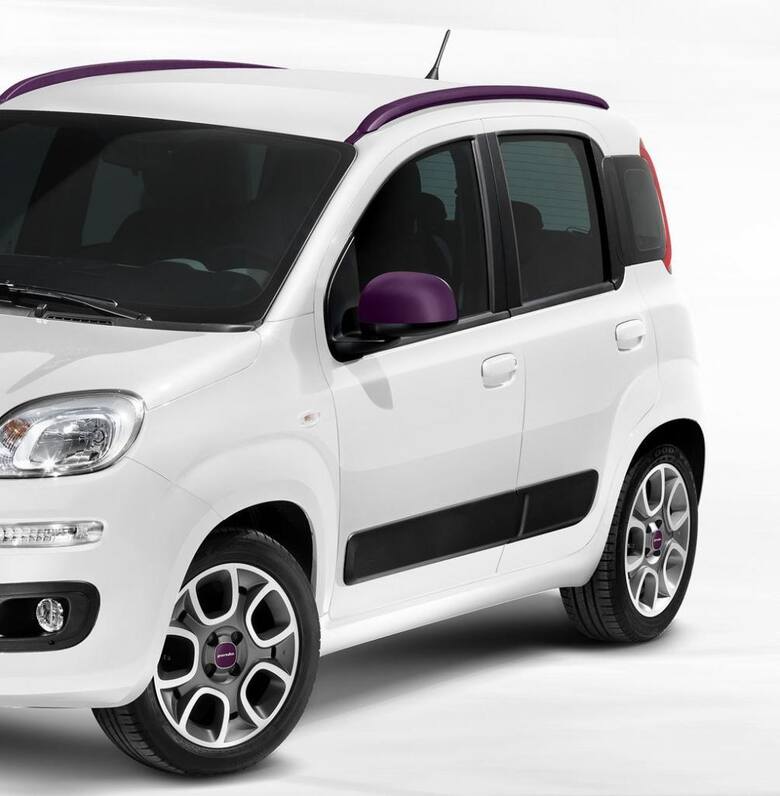 Fiat Panda: kołpaki piast kół, kolor fioletowy matowany, Fot: Fiat