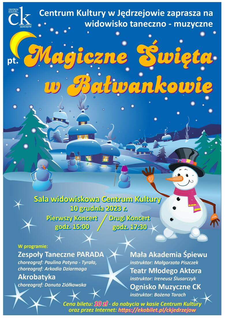 Magiczne święta w Centrum Kultury w Jędrzejowie. Piękny koncert w niedzielę 10 grudnia 