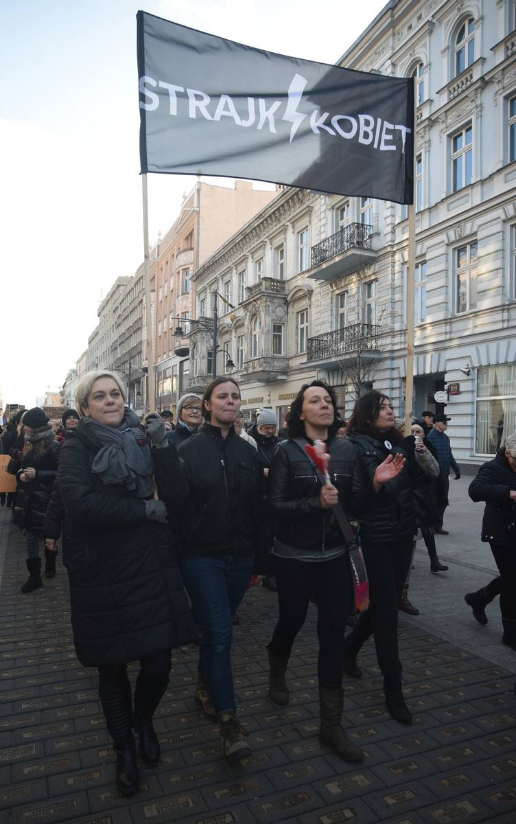 Protest kobiet w Łodzi