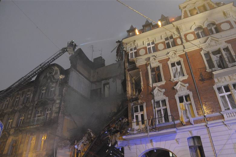 Kamienica przy Chopina 18 w Katowicach została zniszczona w wyniku eksplozji gazu